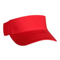 Lightweight Brushed Cotton Twill Visor (Red)
